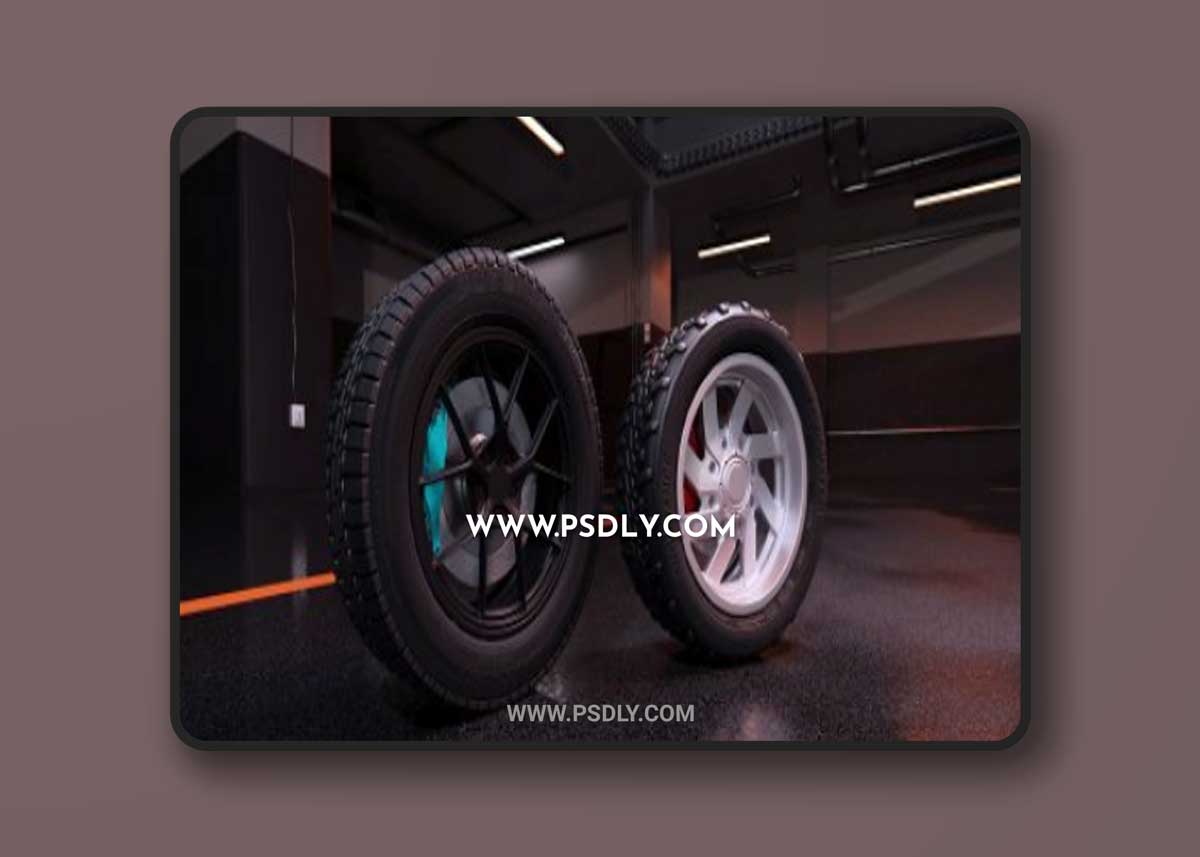Sport modern car wheels VR / AR / low-poly 3d model 1 Sport modern car wheels VR / AR / low-poly 3d model