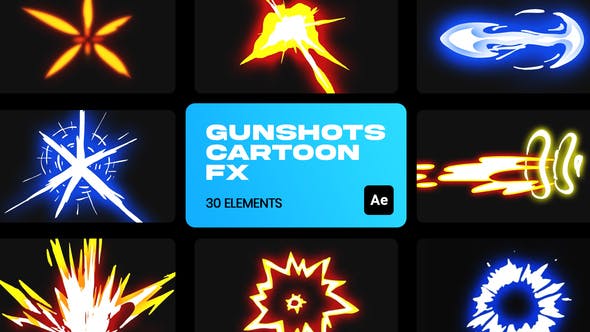 Videohive Gunshot Cartoon VFX for After Effects 36189623 1 Videohive Gunshot Cartoon VFX for After Effects 36189623