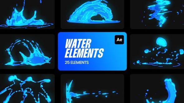 Videohive Water Cartoon FX for After Effects 36189143 1 Videohive Water Cartoon FX for After Effects 36189143