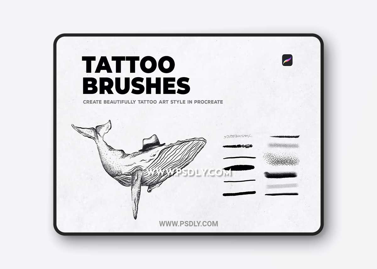 12 Tattoo Art Brushes - Procreate 1 12 Tattoo Art Brushes - Procreate