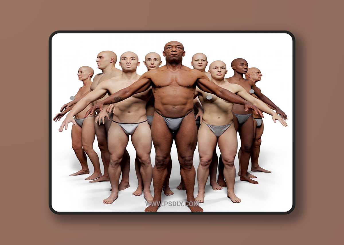 3D Scan Store – 10 x Animation Ready Body Scan Pack 1 3D Scan Store – 10 x Animation Ready Body Scan Pack