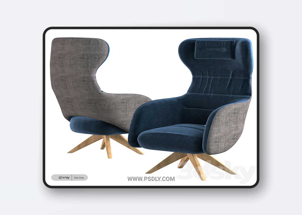 Armchair Sinetica Captain Heaven 3D Model 1 Armchair Sinetica Captain Heaven 3D Model