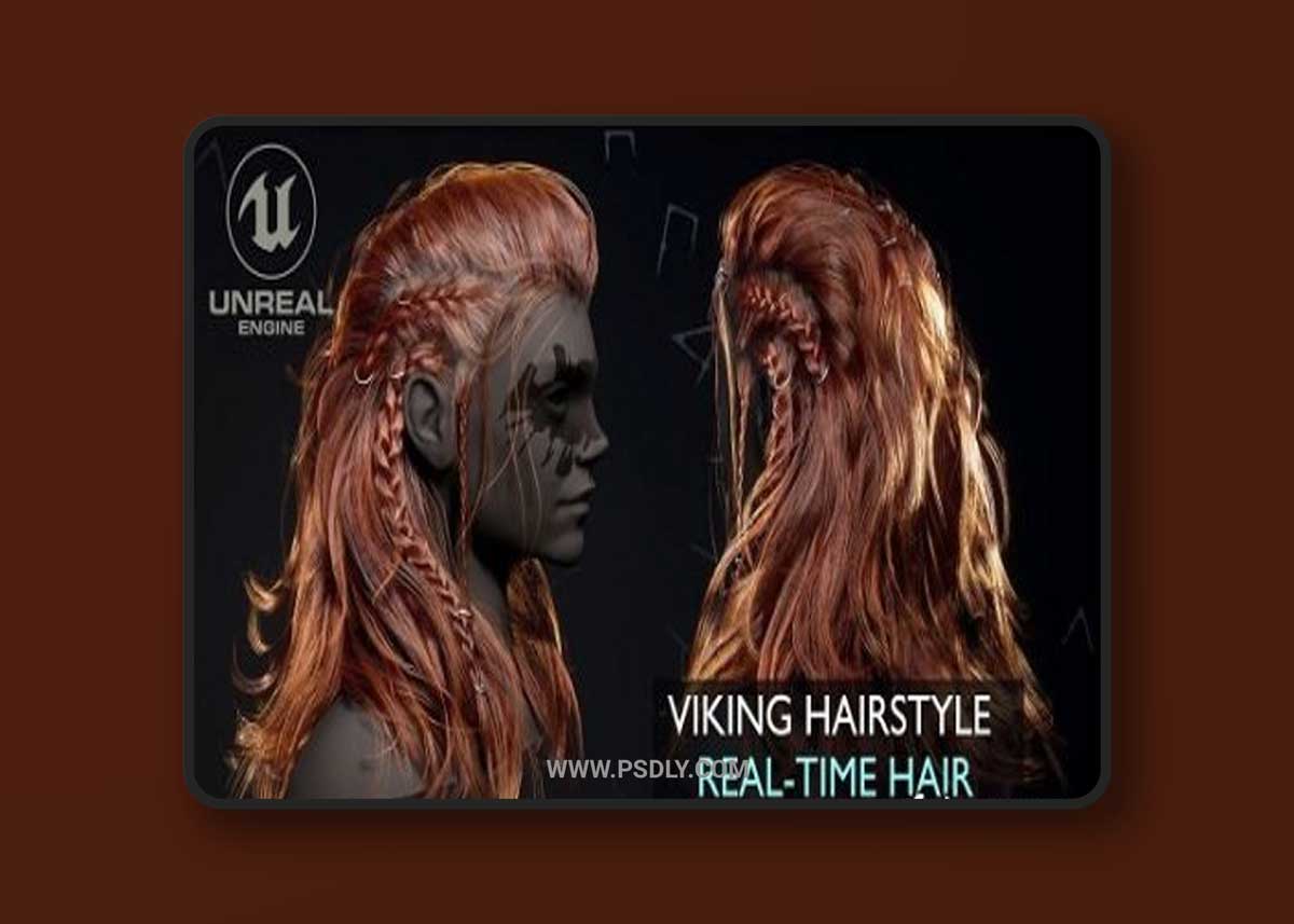 ArtStation UE Asset - Viking Real-Time Hairstyle 1 ArtStation UE Asset - Viking Real-Time Hairstyle