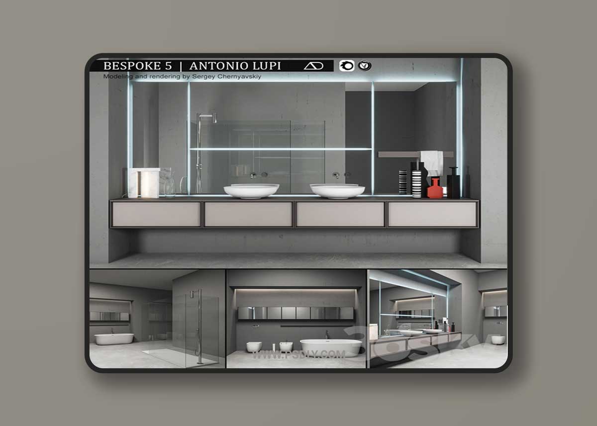 Bathroom furniture set Bespoke 3D Model 1 Bathroom furniture set Bespoke 3D Model