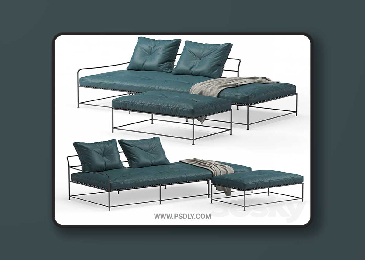 Baxter Girgenti Sofa with Ottoman 3D Model 1 Baxter Girgenti Sofa with Ottoman 3D Model