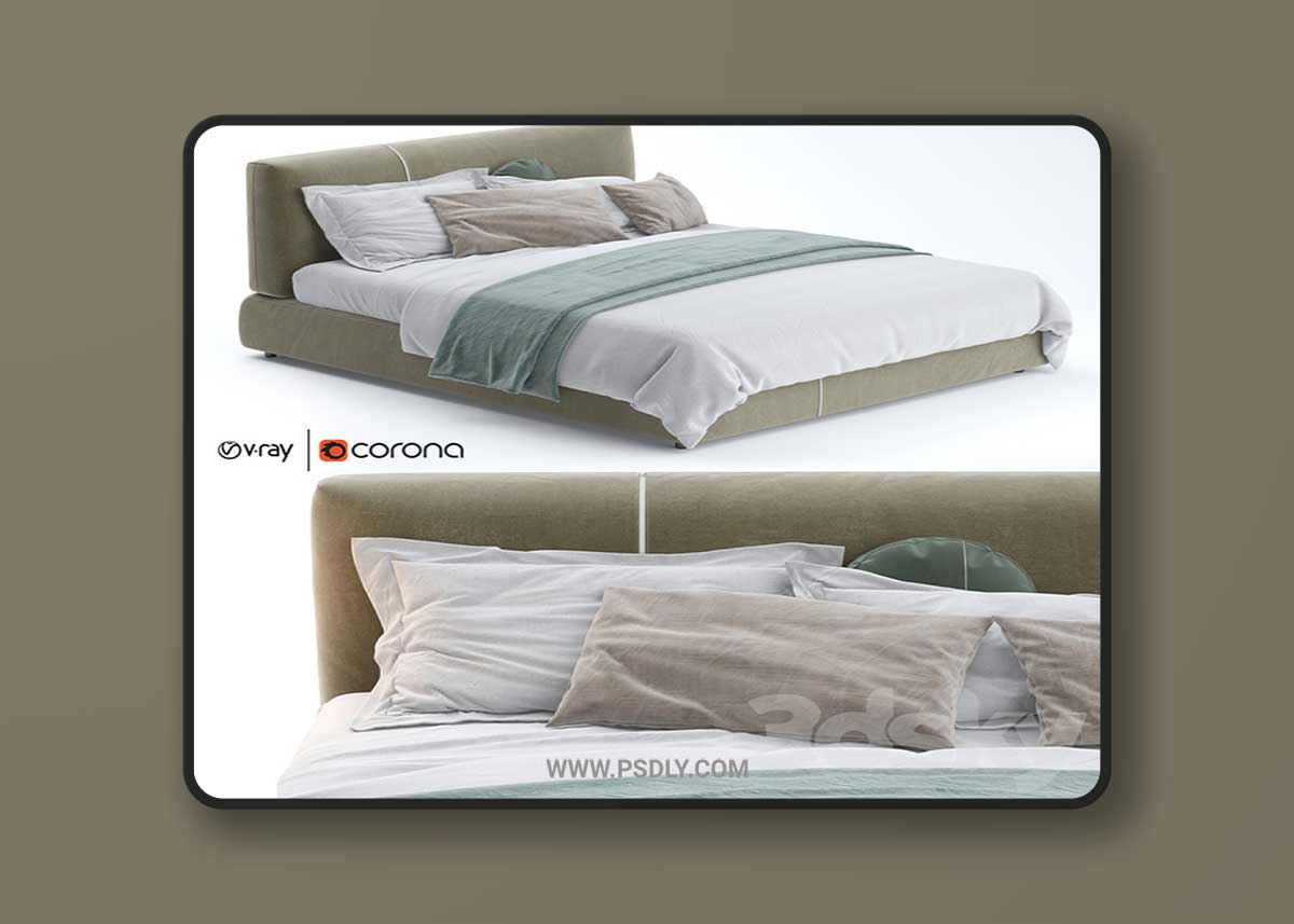 Bed Sanders, Ditre Italia 3D Model 1 Bed Sanders, Ditre Italia 3D Model