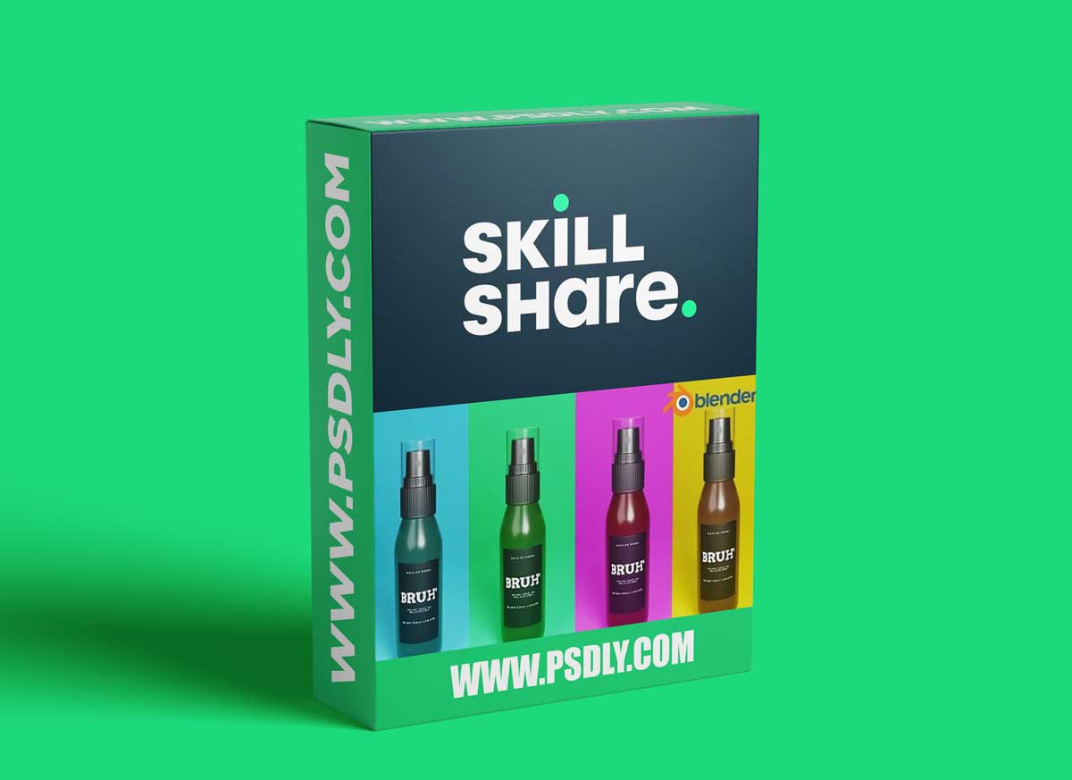 Blender 3D: Spray bottle Product Visualization 1 Blender 3D: Spray bottle Product Visualization