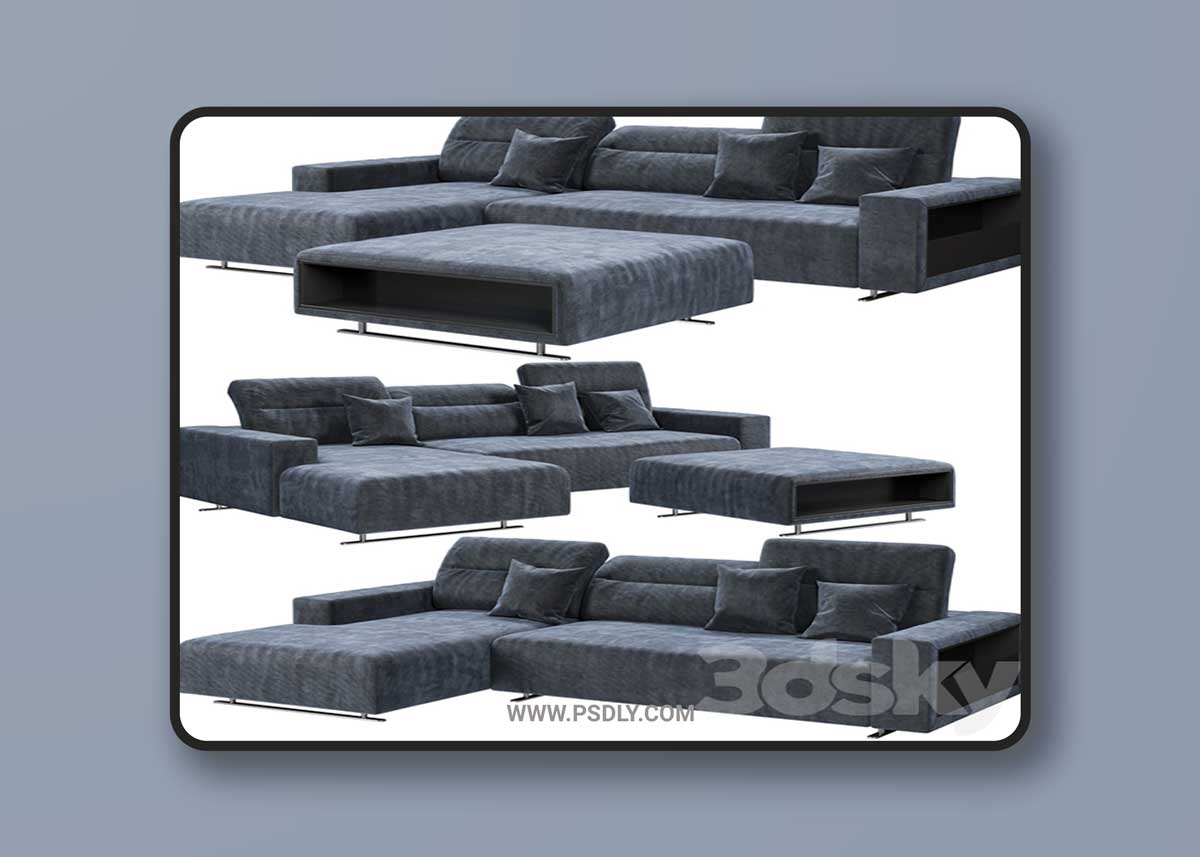 BoConcept Hampton corner sofa 3D Model 1 BoConcept Hampton corner sofa 3D Model