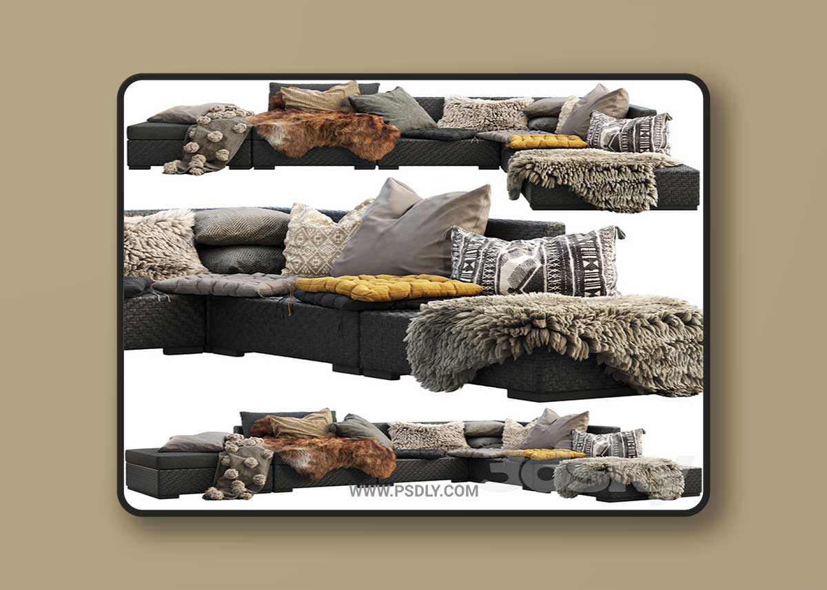 Brown Jordan 4M outdoor wicker modular sofa 1 Brown Jordan 4M outdoor wicker modular sofa