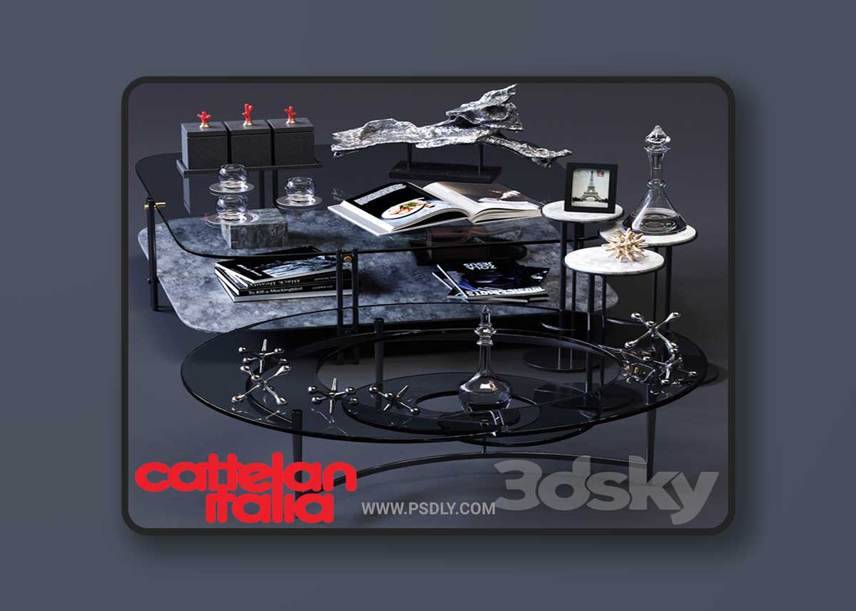 Cattelan Italia coffee tables set 013D Model 1 Cattelan Italia coffee tables set 013D Model