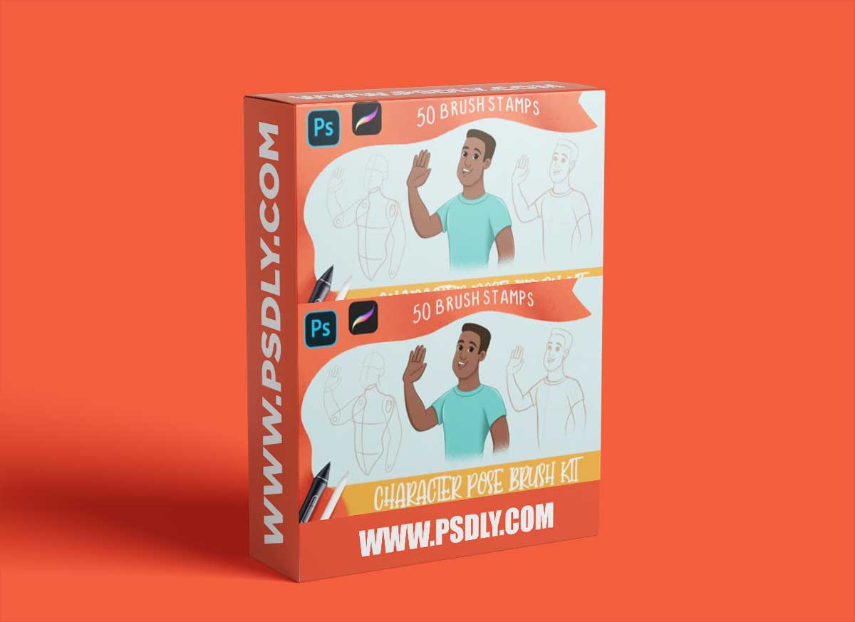Character Pose Brush Kit - Male Edition 1 Character Pose Brush Kit - Male Edition