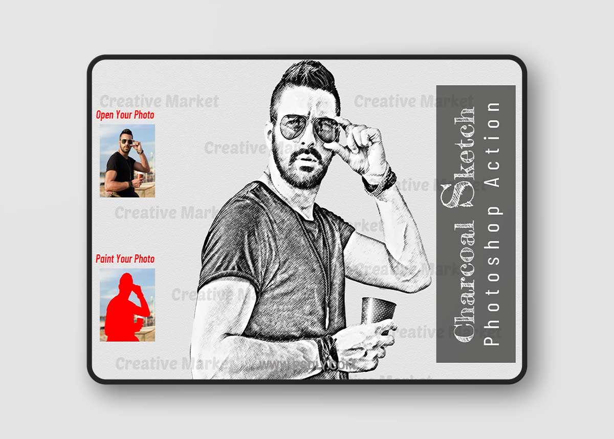 CreativeMarket - Charcoal Sketch Photoshop Action 7053812 1 CreativeMarket - Charcoal Sketch Photoshop Action 7053812