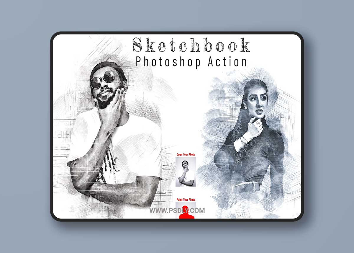 CreativeMarket - Sketchbook Photoshop Action 7087403 1 CreativeMarket - Sketchbook Photoshop Action 7087403