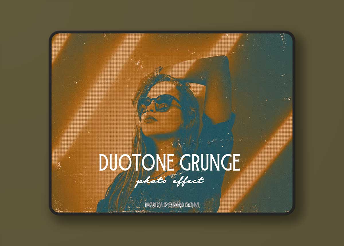 Duotone grunge photo effect 1 Duotone grunge photo effect