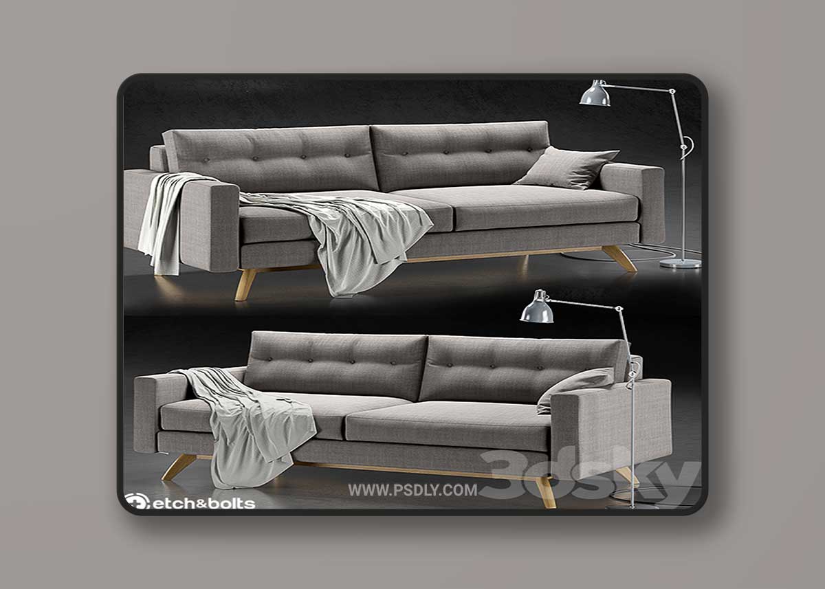 Etch & Bolts Alfinch Sofa, Ikea Aröd 3D Model 1 Etch & Bolts Alfinch Sofa, Ikea Aröd 3D Model