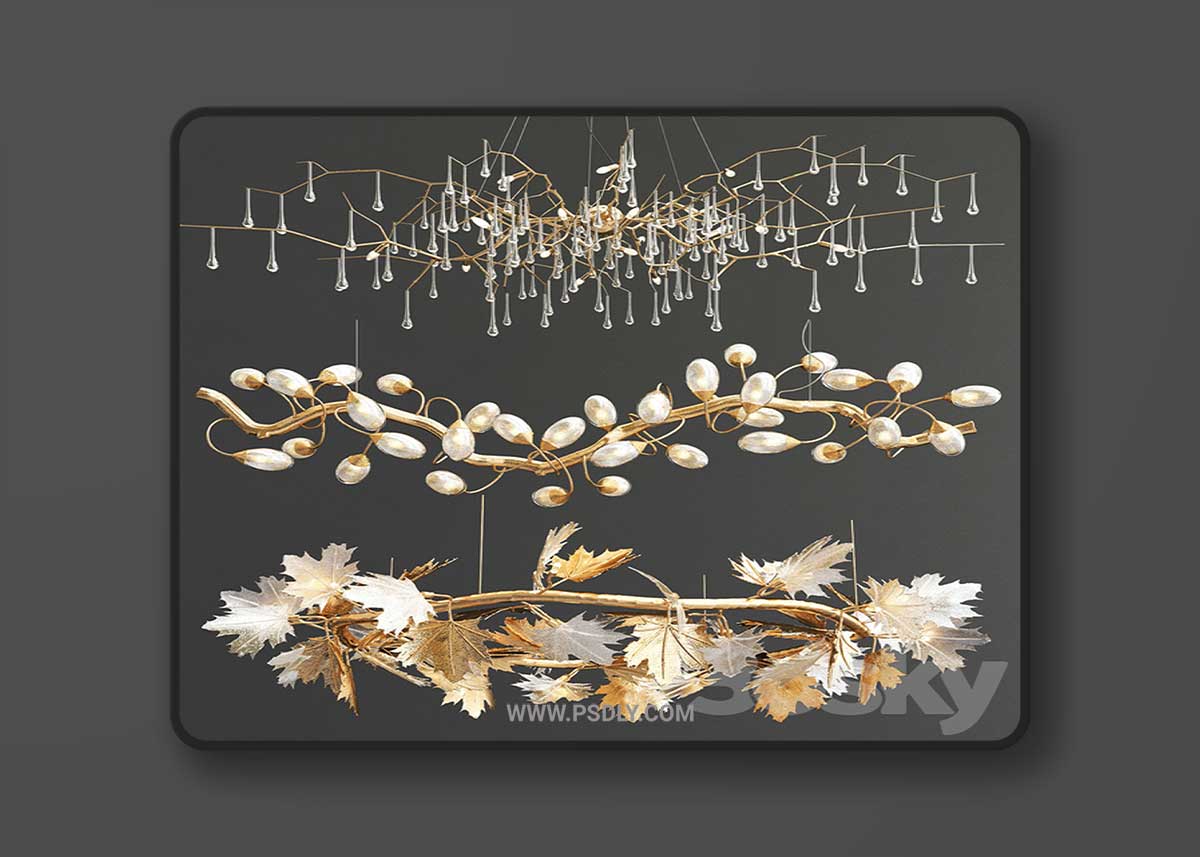 Exclusive Serip Chandelier Collection 3D Model 1 Exclusive Serip Chandelier Collection 3D Model
