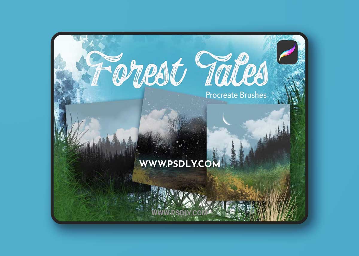Forest Tales Procreate Brushes CTGKEB3 1 Forest Tales Procreate Brushes CTGKEB3