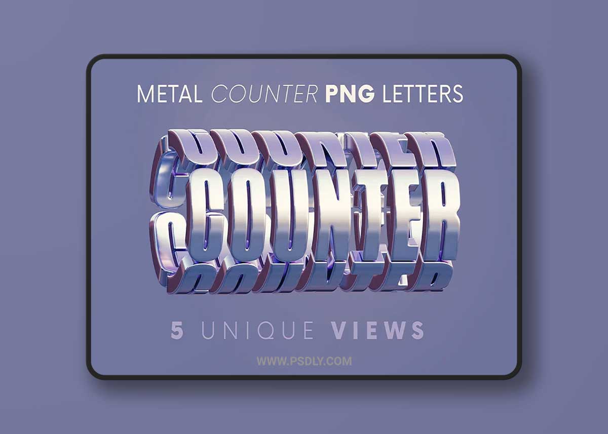 Metal Counter - 3D Lettering 1 Metal Counter - 3D Lettering
