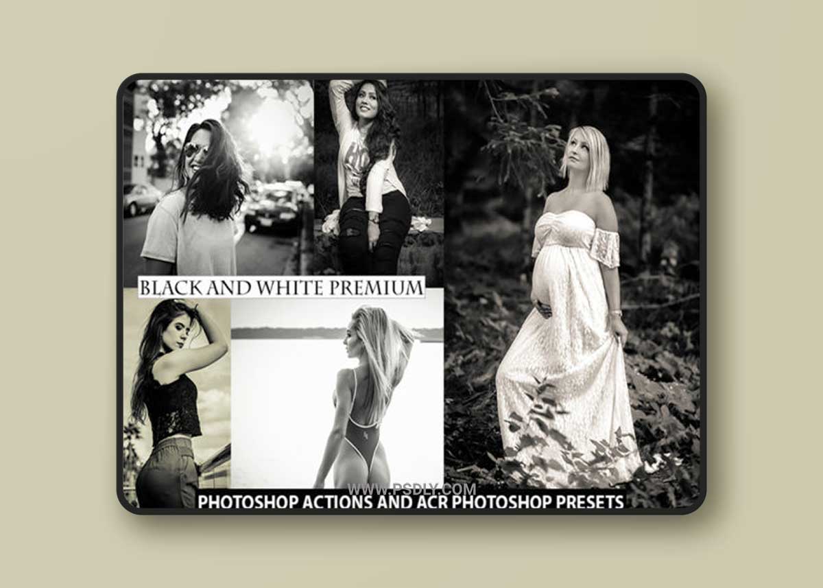 Photoshop Actions, ACR Presets BW Tones 1 Photoshop Actions, ACR Presets BW Tones