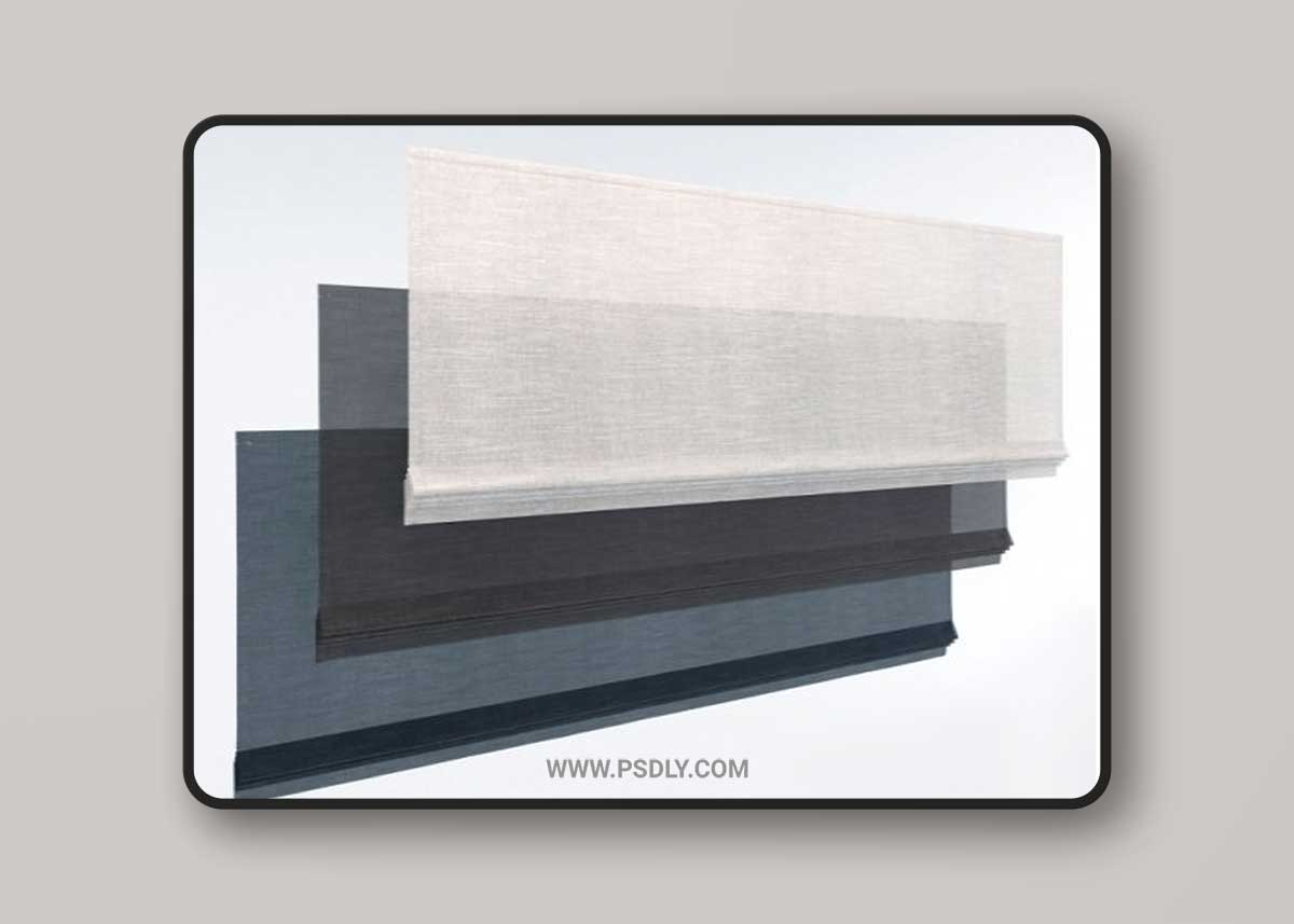 Restoration Hardware flat roman shade 3D Model 1 Restoration Hardware flat roman shade 3D Model