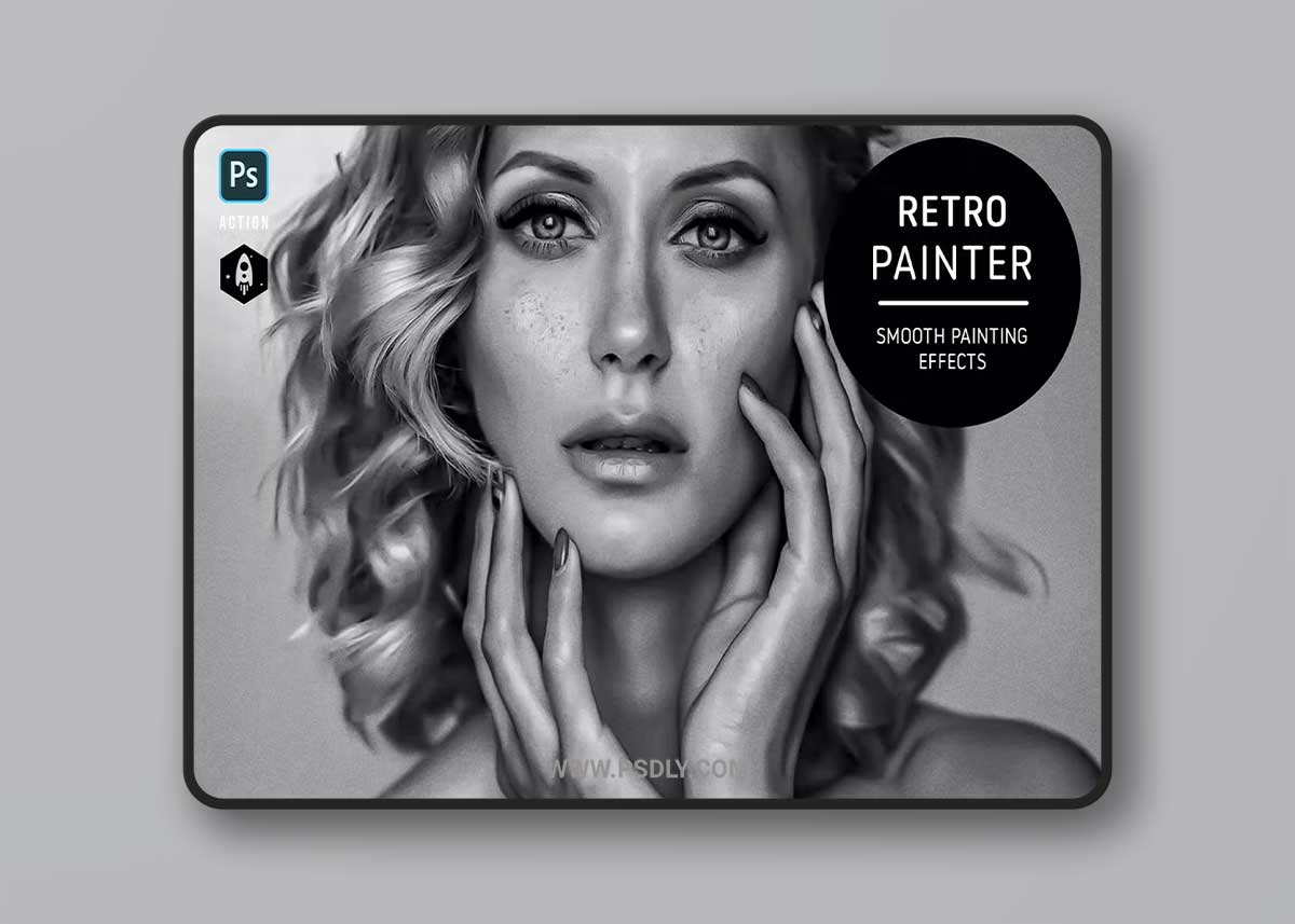 Retro Painter Photoshop Action UU8PDCF 1 Retro Painter Photoshop Action UU8PDCF