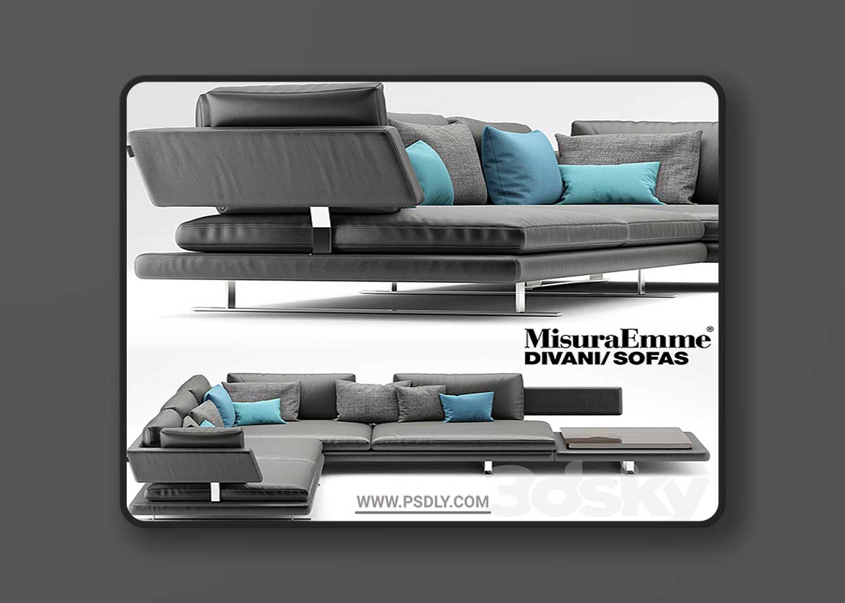 Sofa MisuraEmme BORDERLINE 3D Model 1 Sofa MisuraEmme BORDERLINE 3D Model