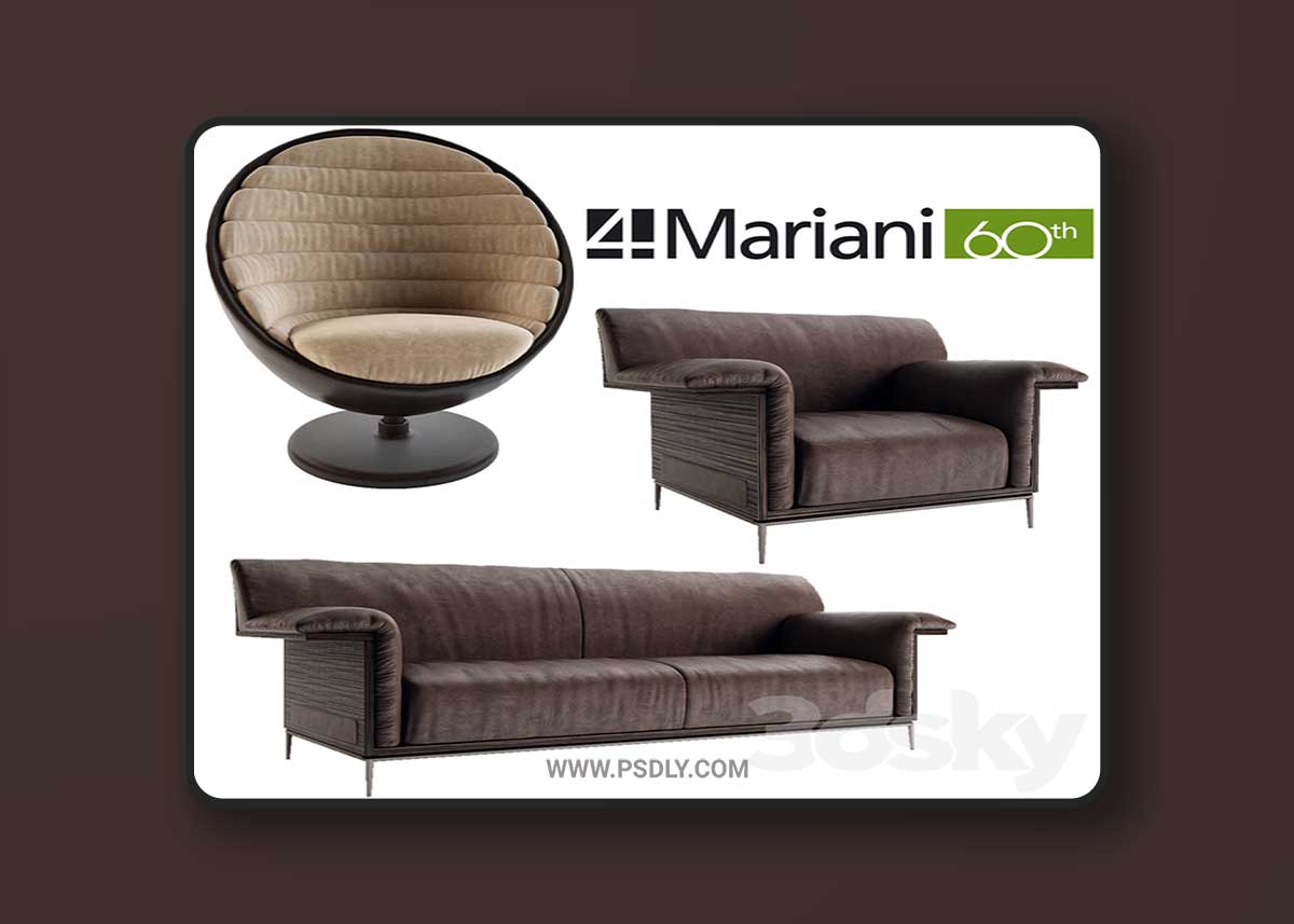Sofa and armchair Mariani collection 3D Model 1 Sofa and armchair Mariani collection 3D Model