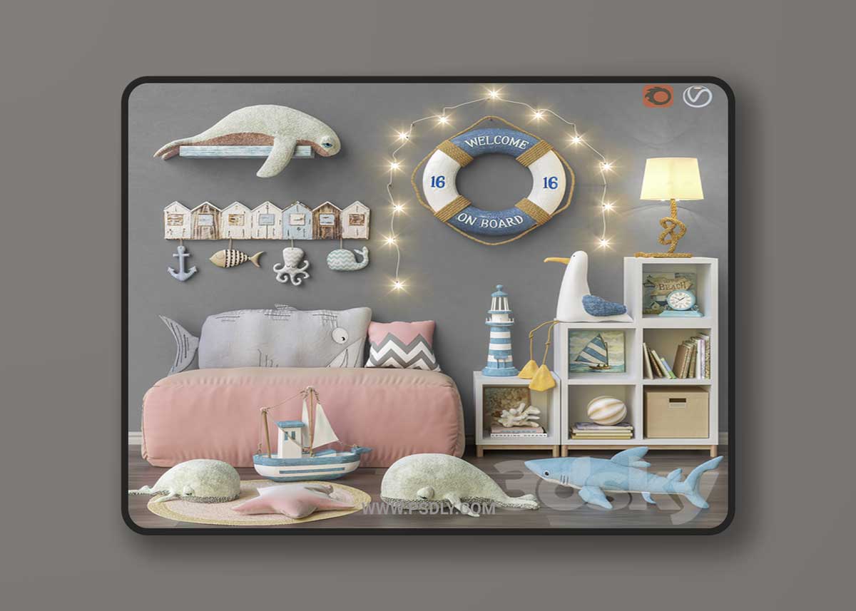 Toys and furniture set 27 3D Model 1 Toys and furniture set 27 3D Model