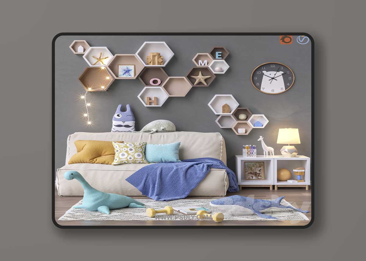 Toys and furniture set 28 3D Model 1 Toys and furniture set 28 3D Model