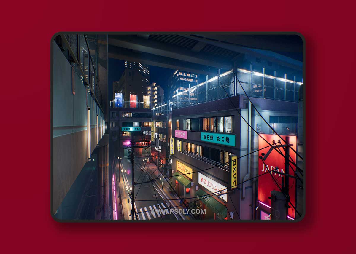 Unreal Engine - Japanese city pack 3D Model 1 Unreal Engine - Japanese city pack 3D Model