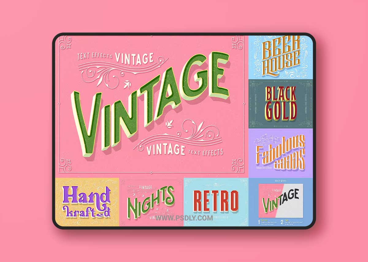 Vintage Text Effects ZPB7UZR 1 Vintage Text Effects ZPB7UZR