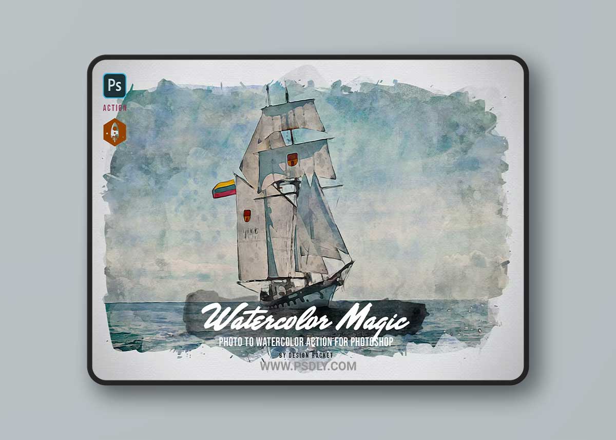Watercolor Magic Photoshop Action 1 Watercolor Magic Photoshop Action