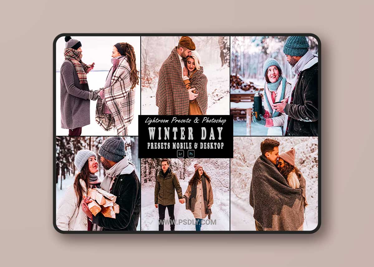 Winter Day Action Photoshop & Lightrom Presets 8CEPK55 1 Winter Day Action Photoshop & Lightrom Presets 8CEPK55