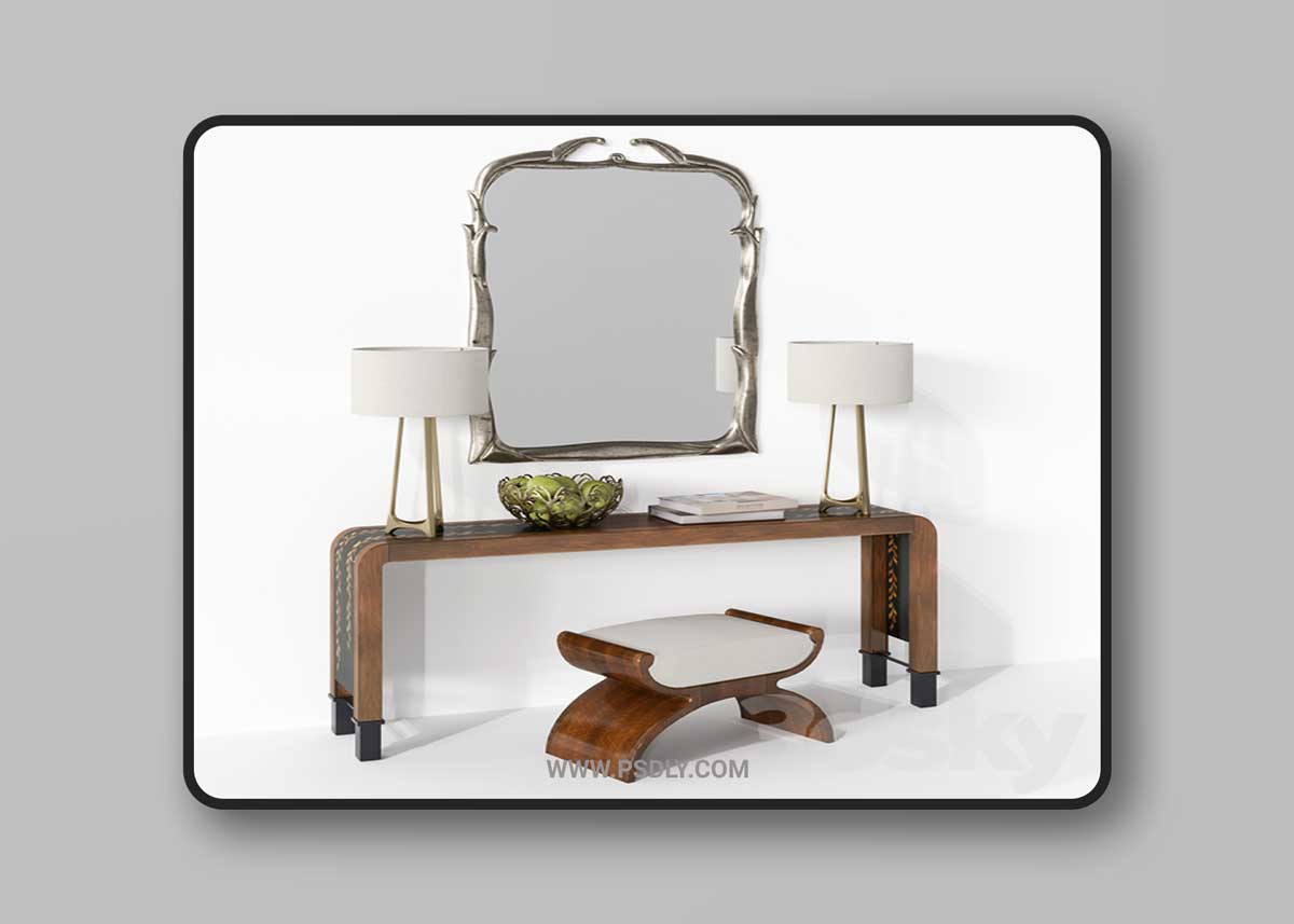 Wisteria Long table by Bill Sofield with decor Baker furniture 1 Wisteria Long table by Bill Sofield with decor Baker furniture