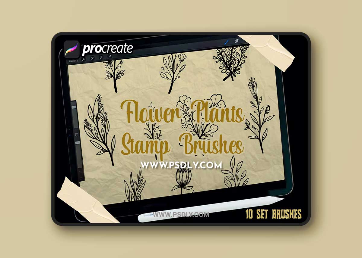 flower plants stamp brushes G2F67FF 1 flower plants stamp brushes G2F67FF