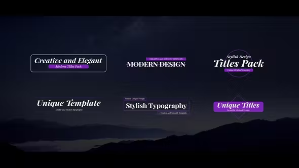 Videohive Unique Titles Pack For After Effects 36710477 1 Videohive Unique Titles Pack For After Effects 36710477