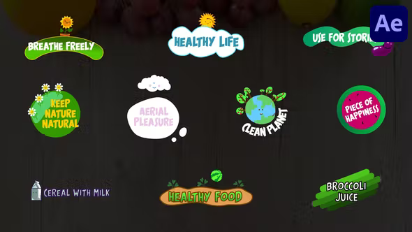 Videohive Nature Emoji Titles for After Effects 36570008 1 Videohive Nature Emoji Titles for After Effects 36570008