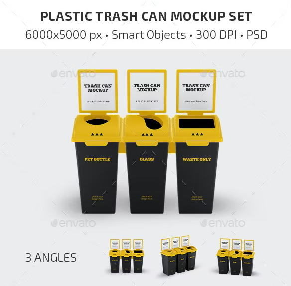 GraphicRiver - Plastic Trash Can Mockup Set 36369406 1 GraphicRiver - Plastic Trash Can Mockup Set 36369406