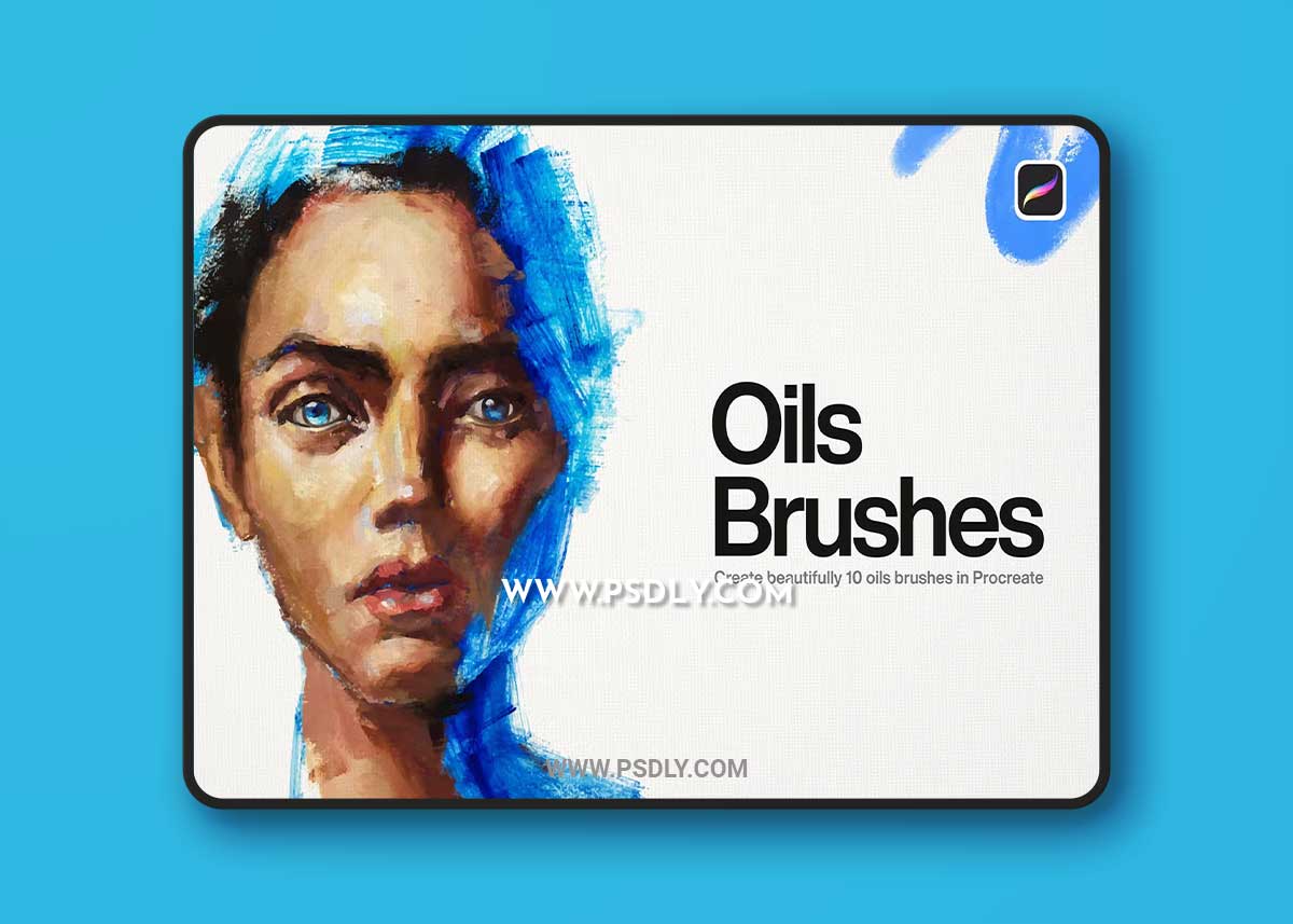 10 Oil Brushes | Procreate NZK3HT2 1 10 Oil Brushes | Procreate NZK3HT2