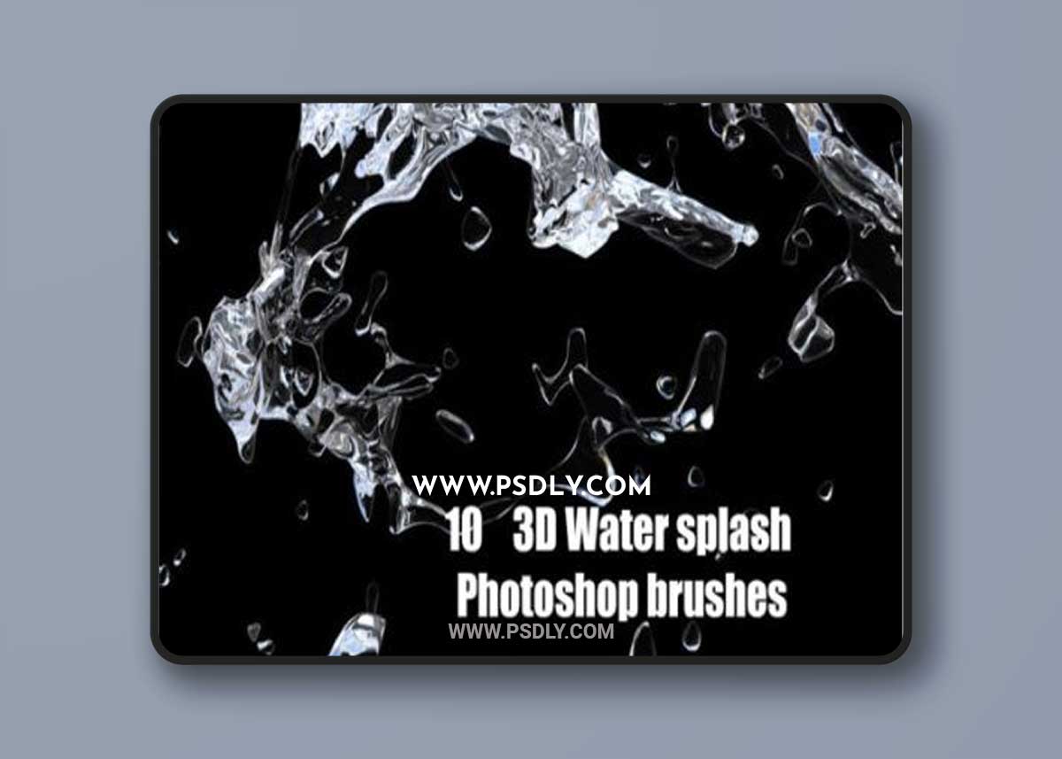 3D Water Splash Photoshop Brushes 1 3D Water Splash Photoshop Brushes