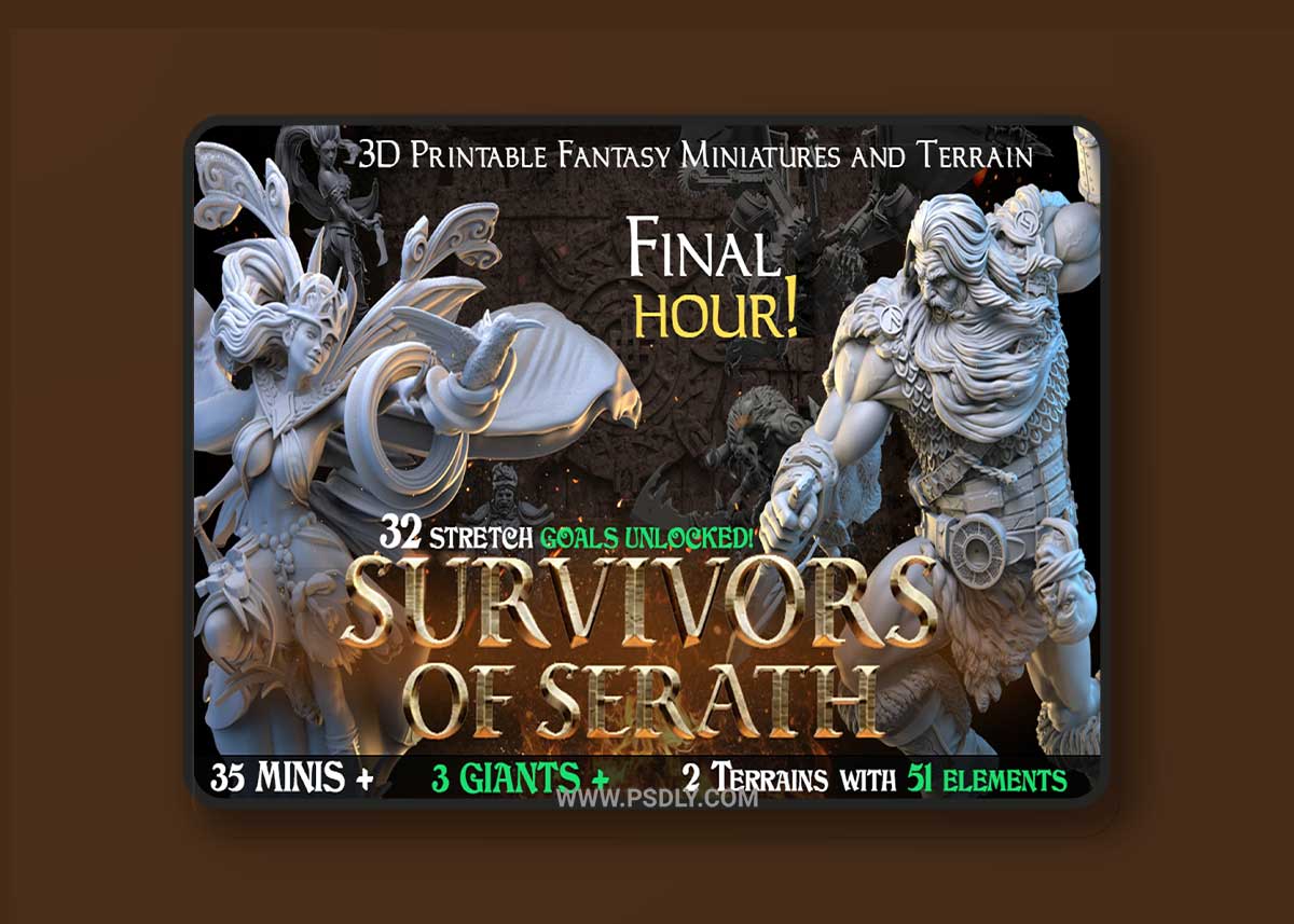 3DArtDigital - Survivors of Serath 3D Printable 1 3DArtDigital - Survivors of Serath 3D Printable