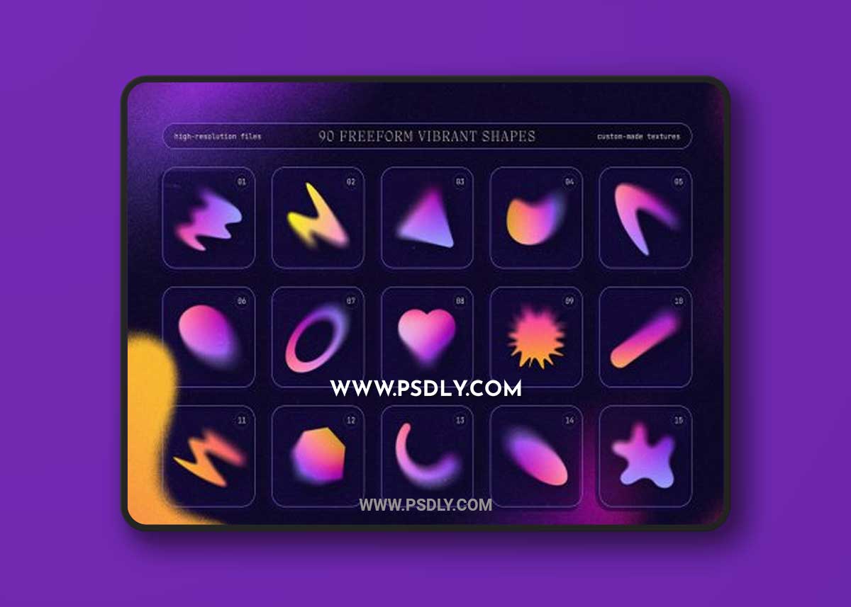 Blurry gradient shapes collection 1 Blurry gradient shapes collection