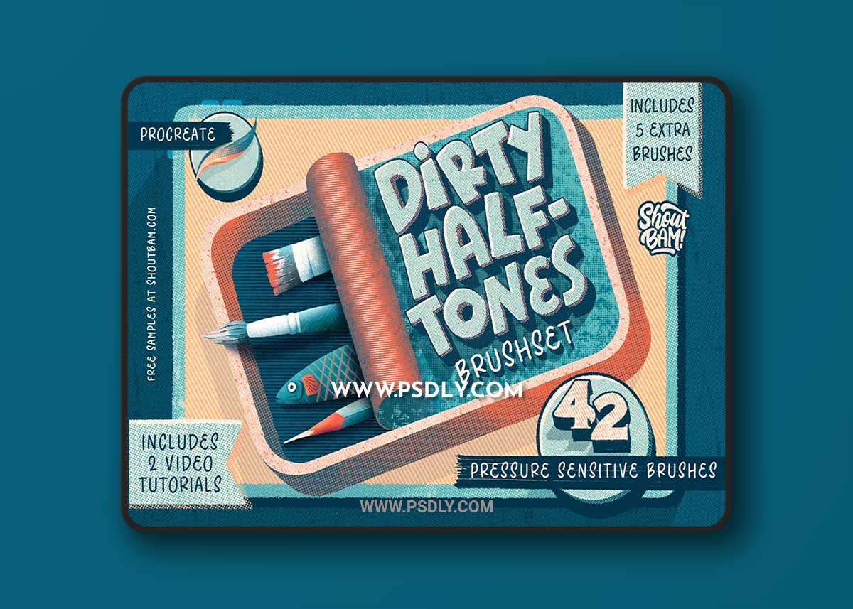 CreativeMarket - Dirty Halftones Brush Set 5089396 1 CreativeMarket - Dirty Halftones Brush Set 5089396