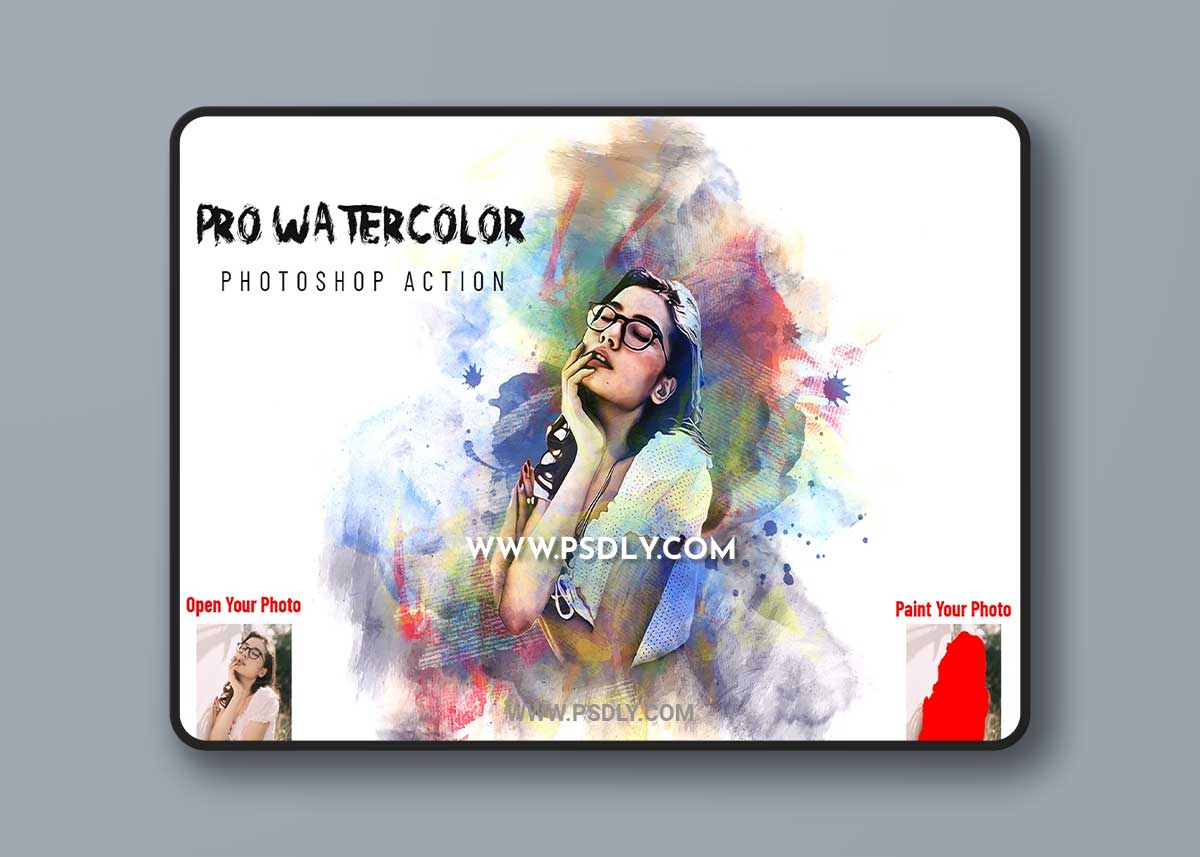 CreativeMarket - Pro Watercolor Effect PS Action 7103660 1 CreativeMarket - Pro Watercolor Effect PS Action 7103660