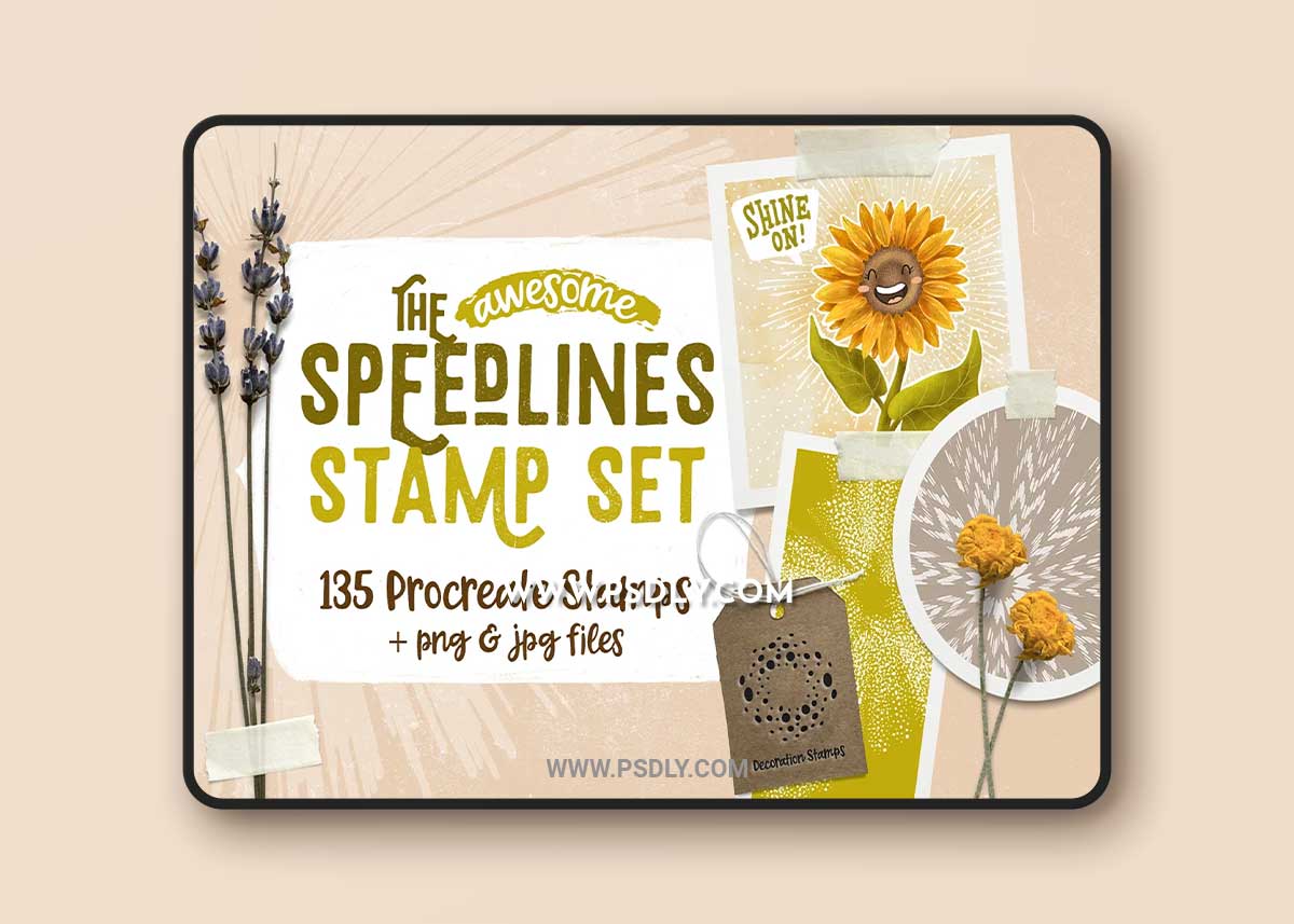 CreativeMarket - Speedlines Stamp Set for Procreate 6572178 1 CreativeMarket - Speedlines Stamp Set for Procreate 6572178