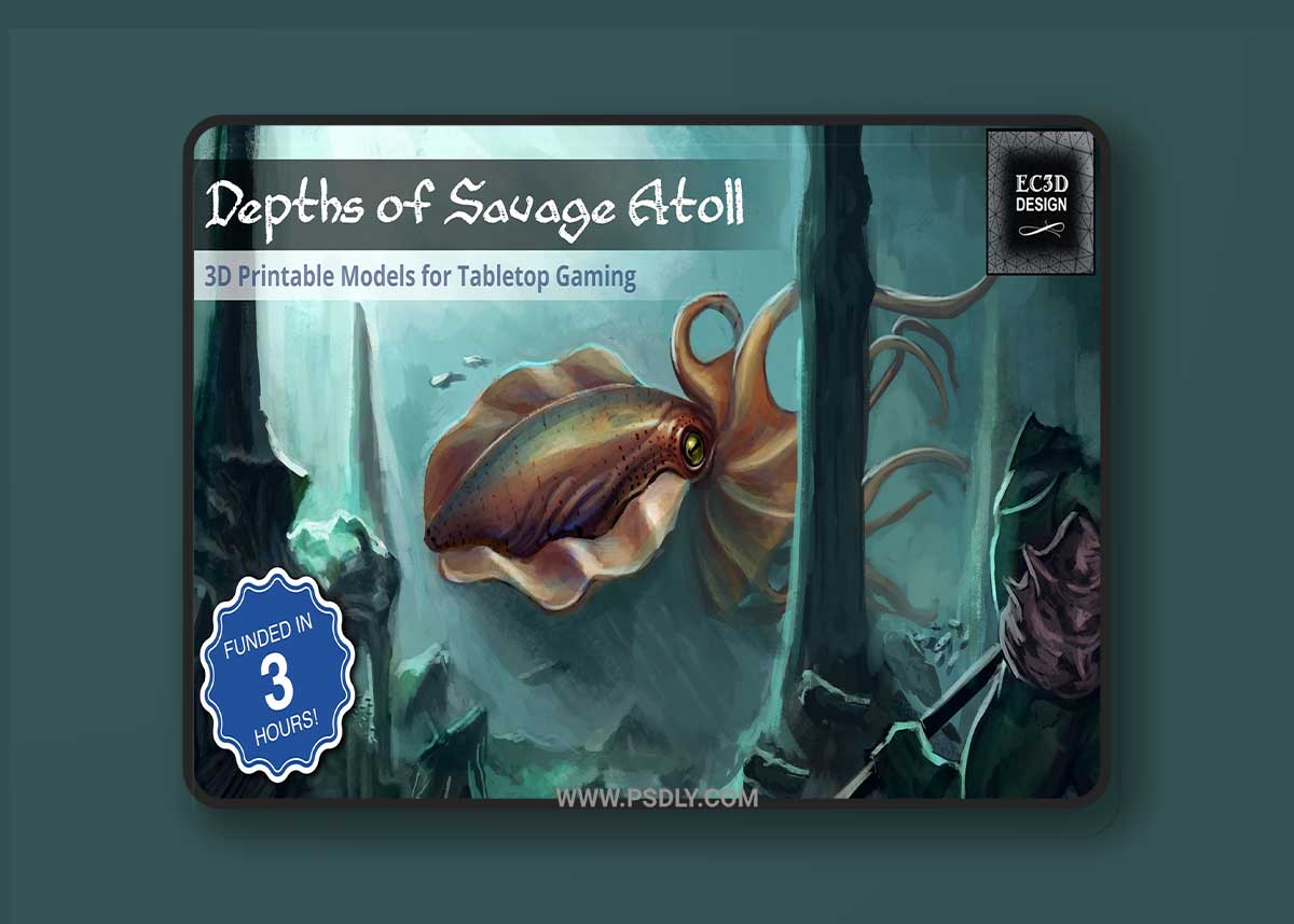 EC3D Designs - Depths of Savage Atoll 3D Printable 1 EC3D Designs - Depths of Savage Atoll 3D Printable
