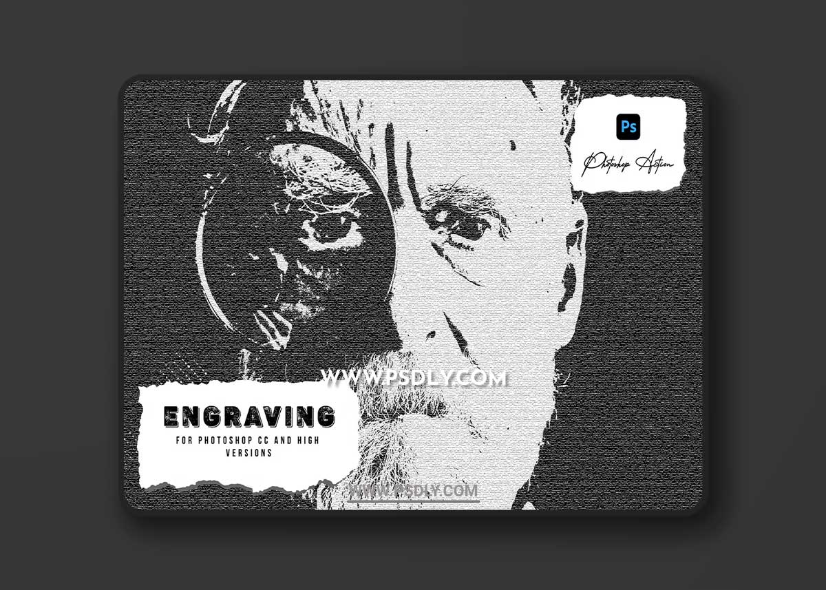 Engraving Photoshop Action 1 Engraving Photoshop Action