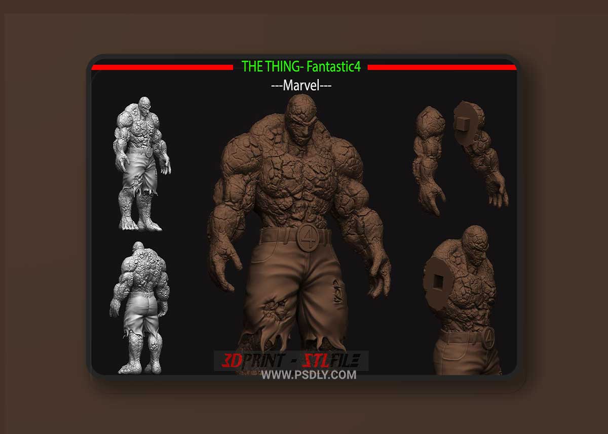 Fantastic 4 3D Printable 3D Model 1 Fantastic 4 3D Printable 3D Model