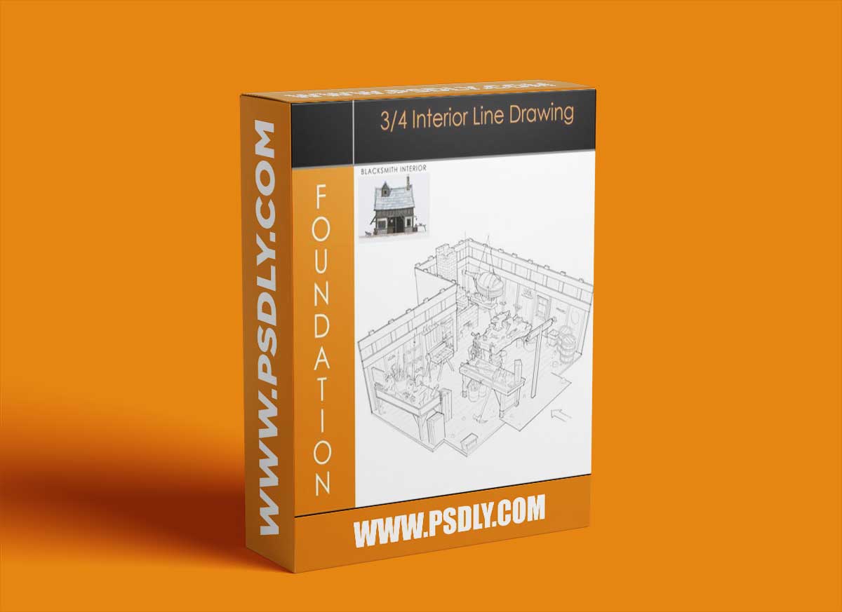 Foundation Patreon - 3/4 Interior Line Drawing 1 Foundation Patreon - 3/4 Interior Line Drawing