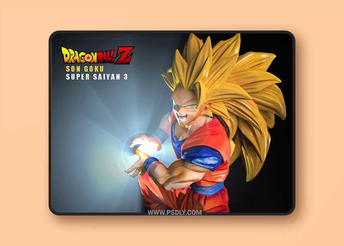 GOKU Super Saiyan3 3D Printable 3D Model 1 GOKU Super Saiyan3 3D Printable 3D Model